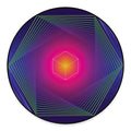 Green Light EDM Geometric Print Round Floor Mat