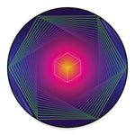 Green Light EDM Geometric Print Round Floor Mat