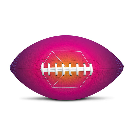 Green Light EDM Geometric Print Rugby Ball
