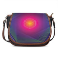 Green Light EDM Geometric Print Saddle Bag