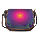 Green Light EDM Geometric Print Saddle Bag