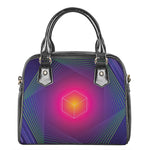 Green Light EDM Geometric Print Shoulder Handbag