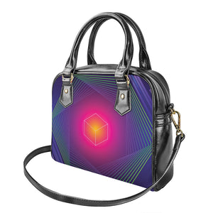 Green Light EDM Geometric Print Shoulder Handbag