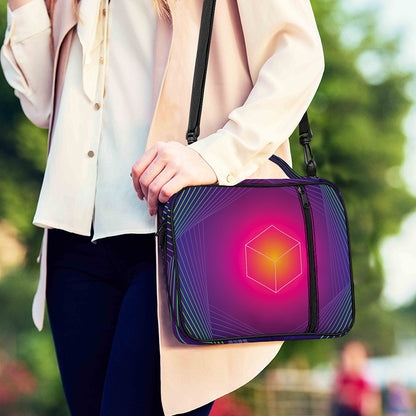 Green Light EDM Geometric Print Shoulder Strap Bible Bag