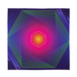 Green Light EDM Geometric Print Silk Bandana