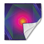 Green Light EDM Geometric Print Silk Bandana