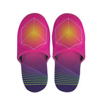 Green Light EDM Geometric Print Slippers