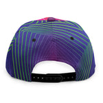 Green Light EDM Geometric Print Snapback Cap