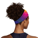 Green Light EDM Geometric Print Sports Headband
