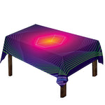 Green Light EDM Geometric Print Tablecloth