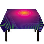 Green Light EDM Geometric Print Tablecloth