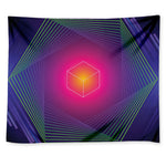 Green Light EDM Geometric Print Tapestry