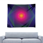 Green Light EDM Geometric Print Tapestry