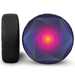 Green Light EDM Geometric Print Tire Cover