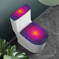 Green Light EDM Geometric Print Toilet Lid And Tank Cover Set