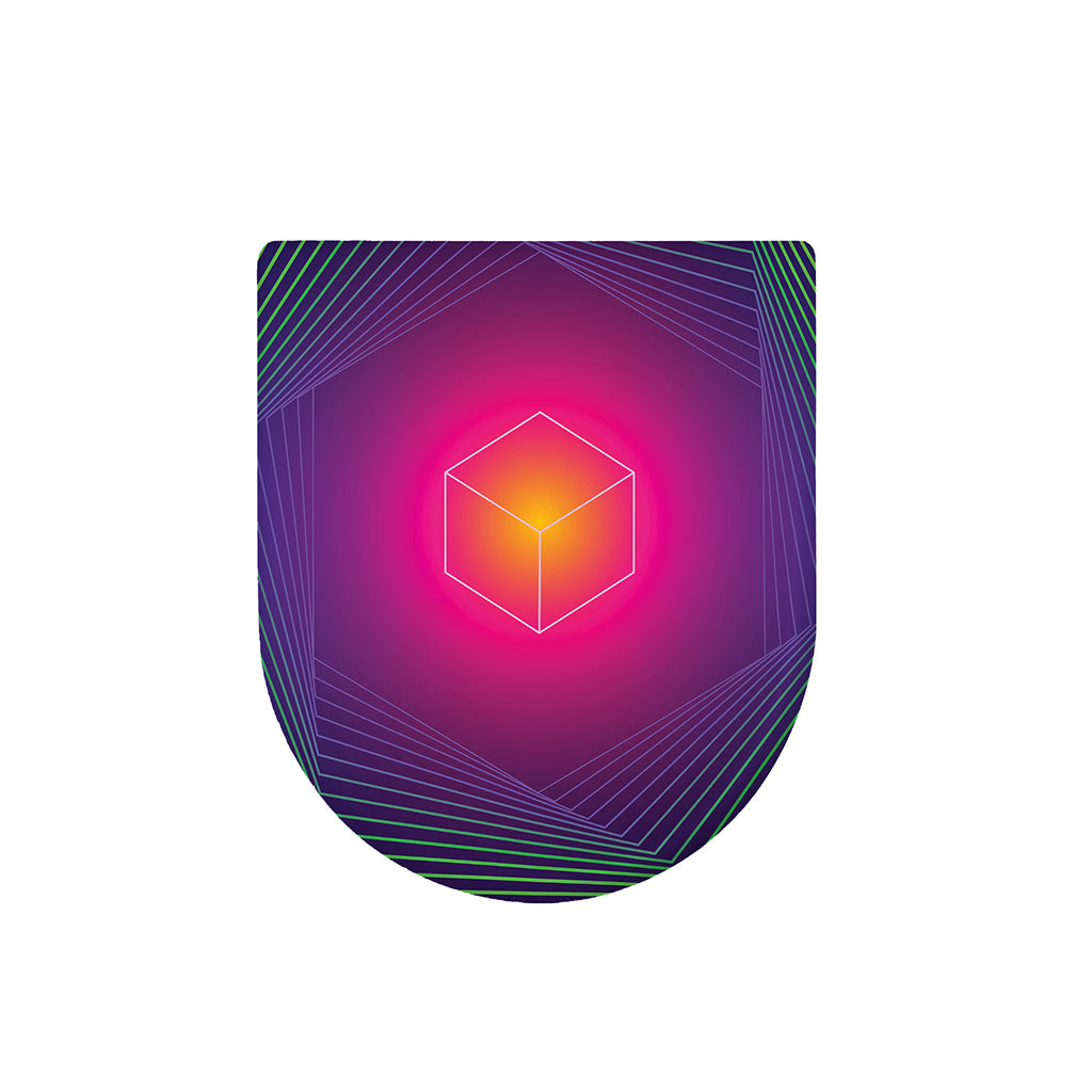 Green Light EDM Geometric Print Toilet Lid Cover