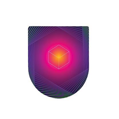Green Light EDM Geometric Print Toilet Lid Cover