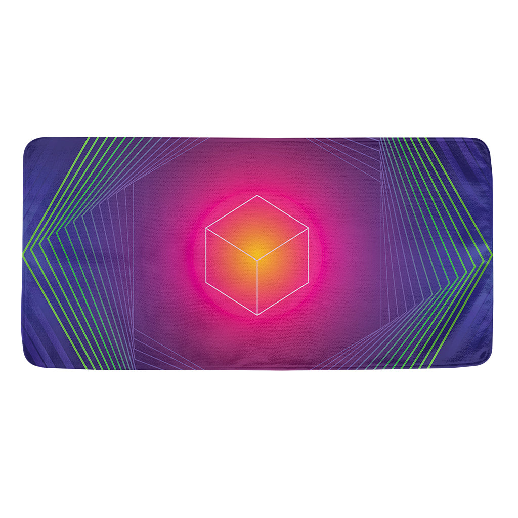 Green Light EDM Geometric Print Towel