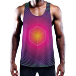Green Light EDM Geometric Print Training Tank Top