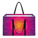 Green Light EDM Geometric Print Utility Tote Bag