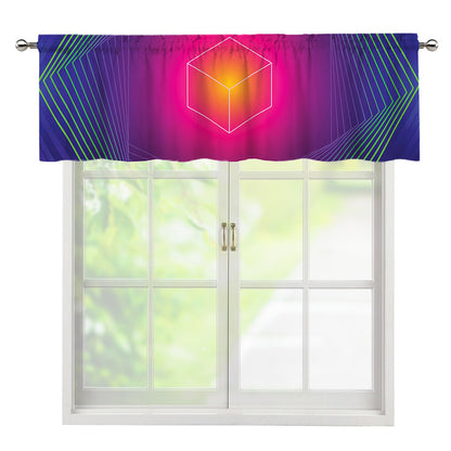 Green Light EDM Geometric Print Window Valance
