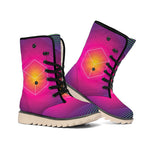 Green Light EDM Geometric Print Winter Boots