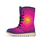 Green Light EDM Geometric Print Winter Boots