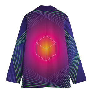 Green Light EDM Geometric Print Women's Blazer