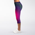Green Light EDM Geometric Print Women's Capri Leggings
