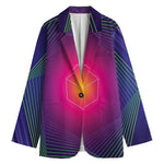 Green Light EDM Geometric Print Women's Cotton Blazer