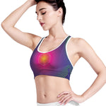 Green Light EDM Geometric Print Women's Sports Bra