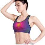 Green Light EDM Geometric Print Women's Sports Bra