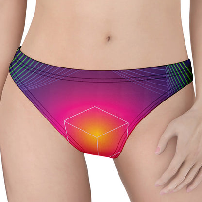 Green Light EDM Geometric Print Women's Thong