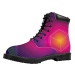 Green Light EDM Geometric Print Work Boots