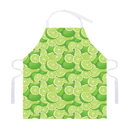 Green Lime Pattern Print Adjustable Apron