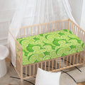 Green Lime Pattern Print Baby Crib Sheet