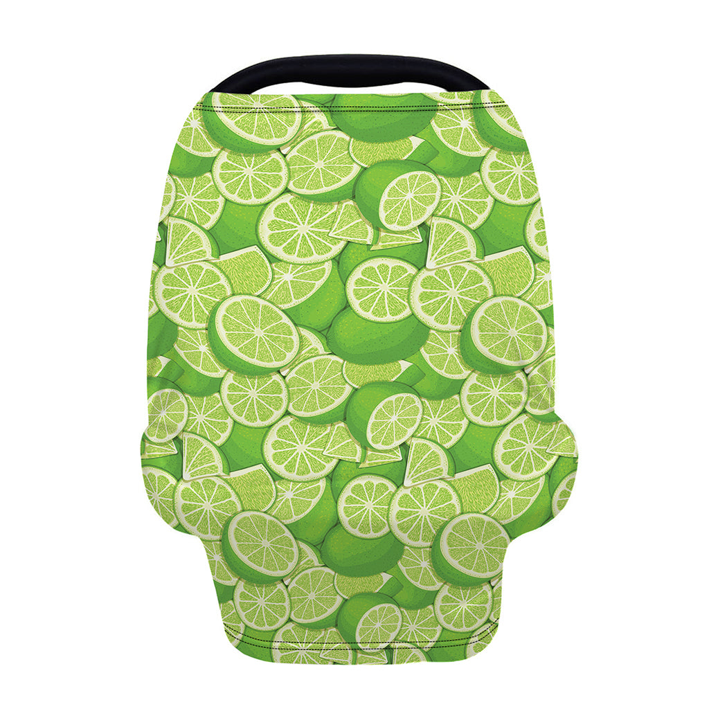 Green Lime Pattern Print Baby Seat Cover