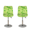 Green Lime Pattern Print Bar Stool Covers