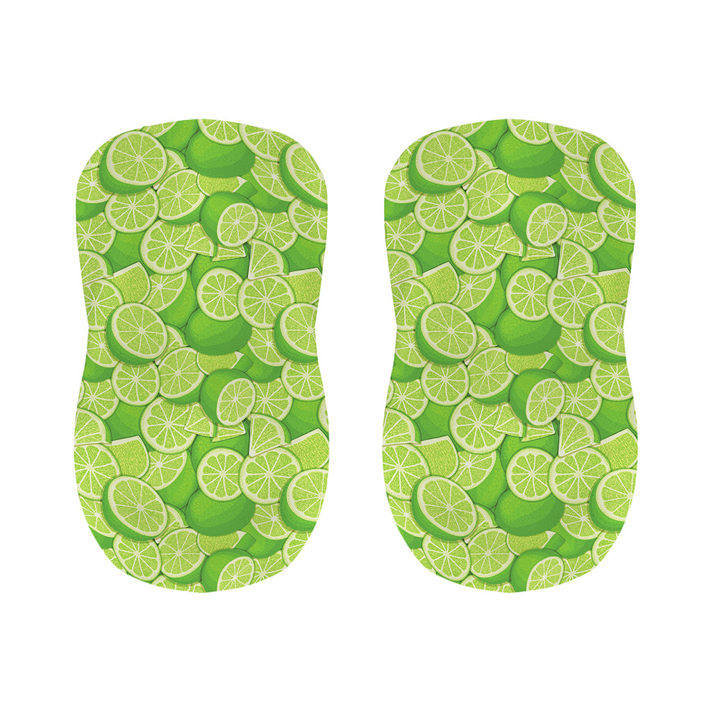 Green Lime Pattern Print Bar Stool Covers