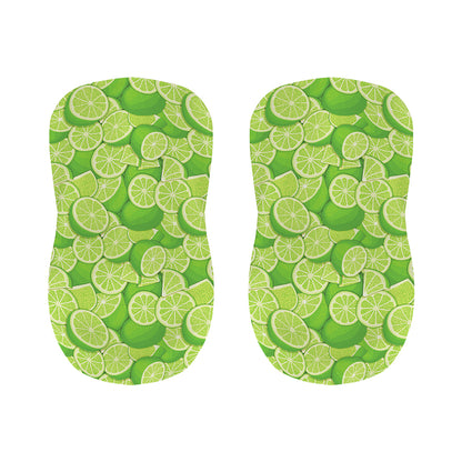 Green Lime Pattern Print Bar Stool Covers