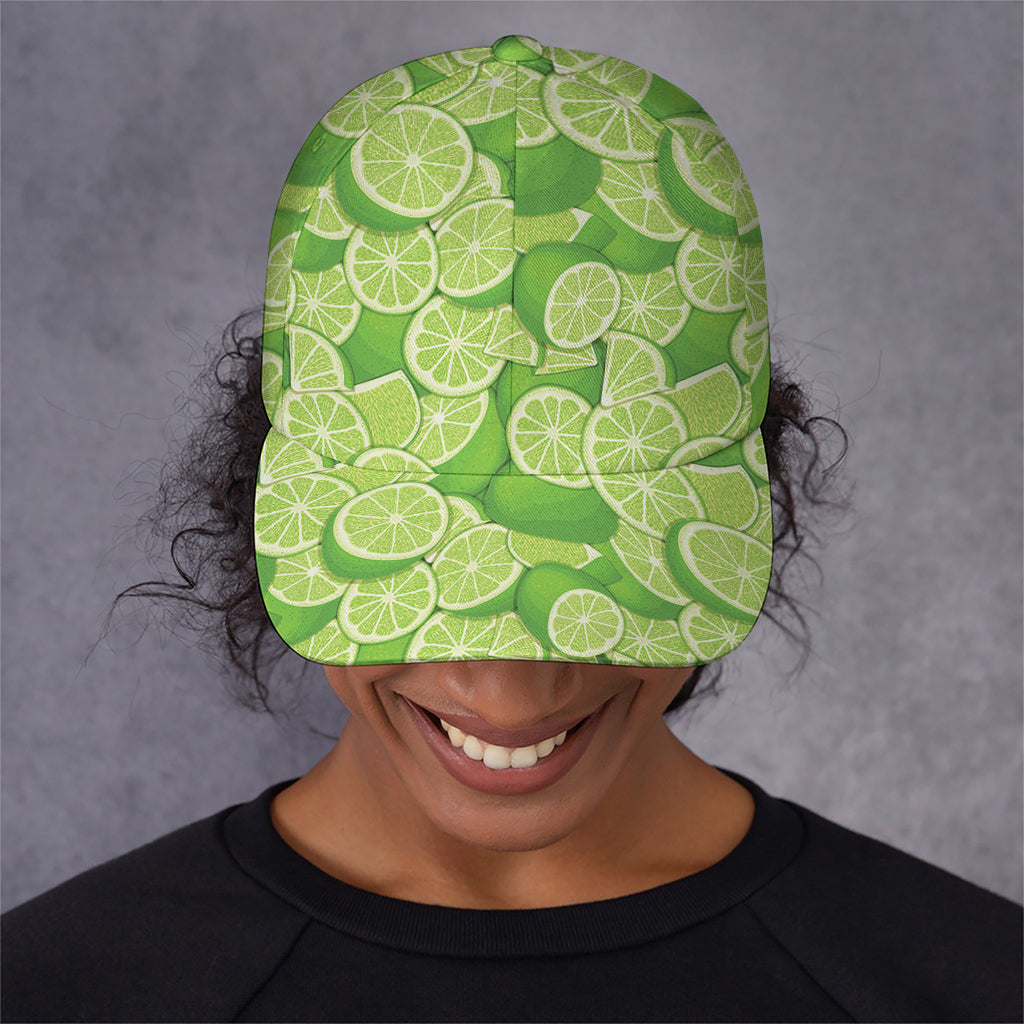 Green Lime Pattern Print Baseball Cap