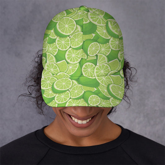 Green Lime Pattern Print Baseball Cap