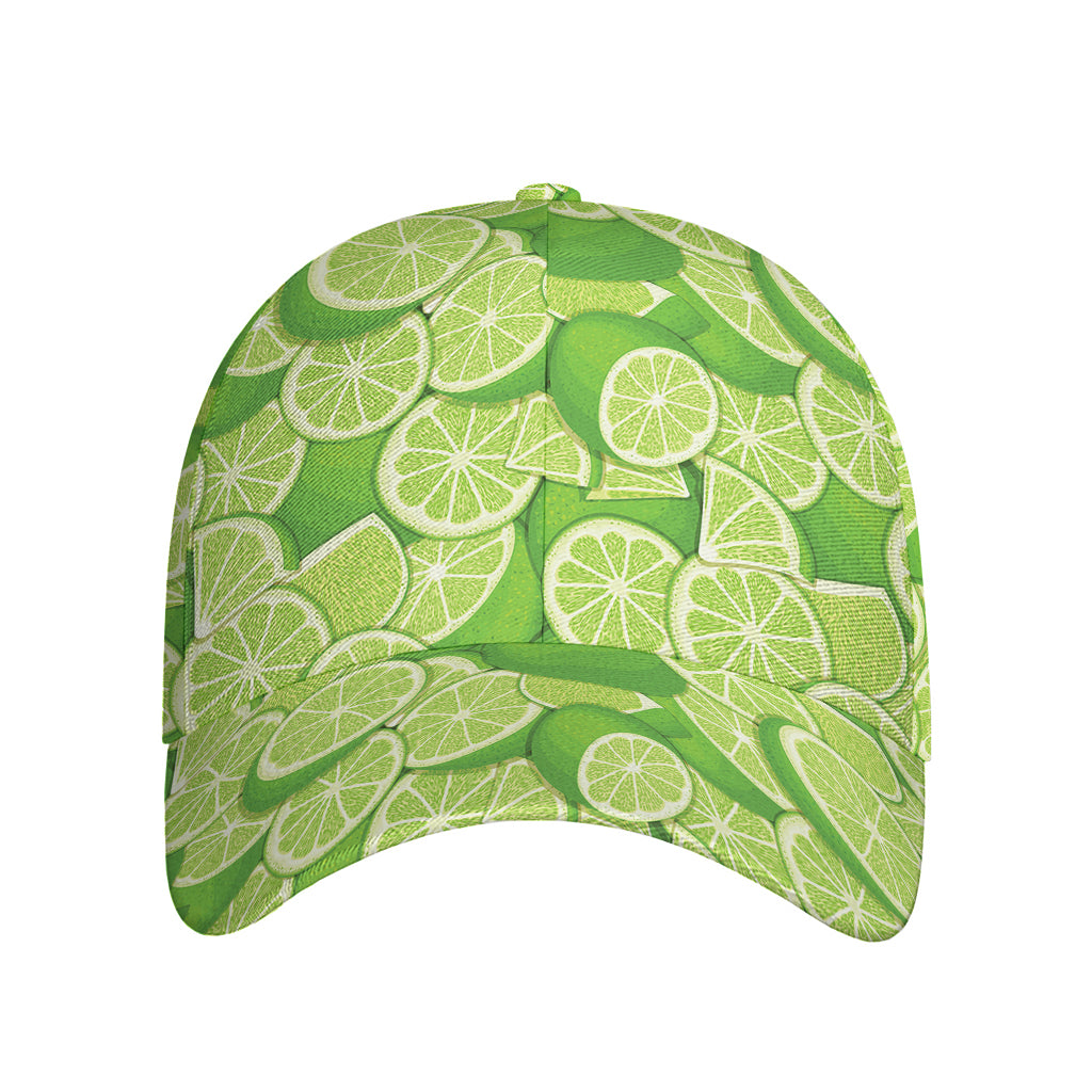 Green Lime Pattern Print Baseball Cap