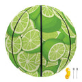 Green Lime Pattern Print Basketball