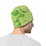 Green Lime Pattern Print Beanie