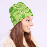 Green Lime Pattern Print Beanie
