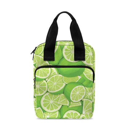 Green Lime Pattern Print Bible Tote Bag