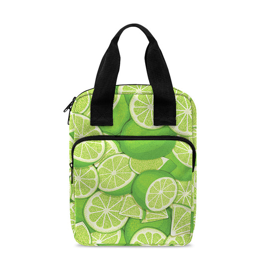 Green Lime Pattern Print Bible Tote Bag