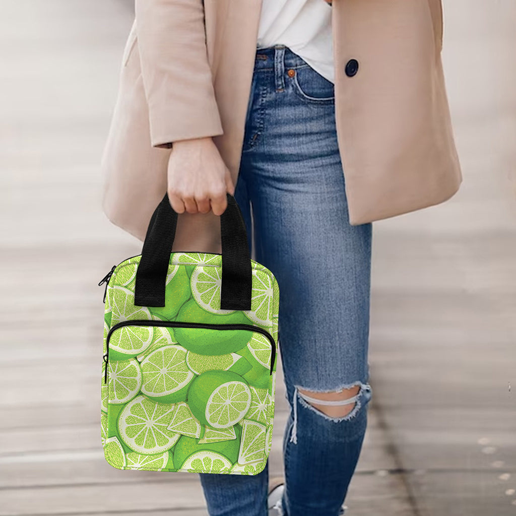 Green Lime Pattern Print Bible Tote Bag
