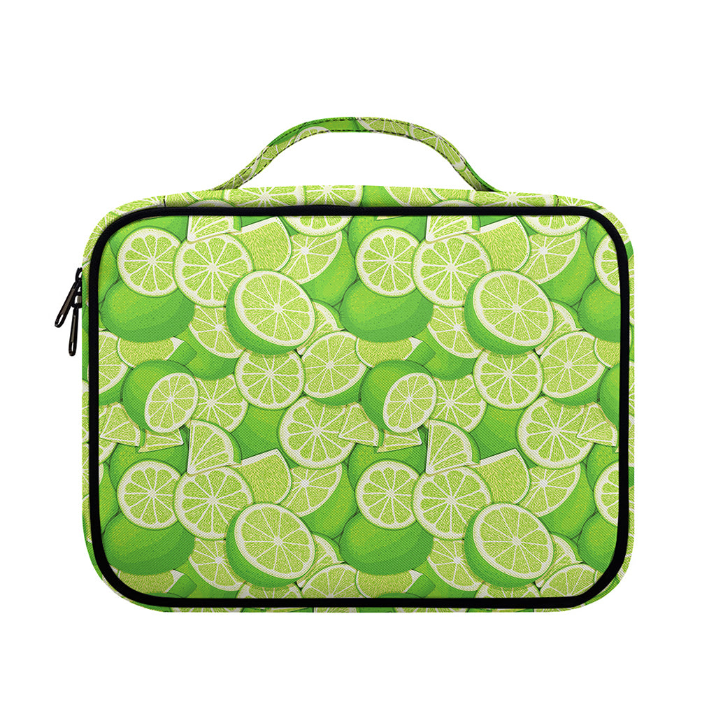 Green Lime Pattern Print Briefcase Bible Bag